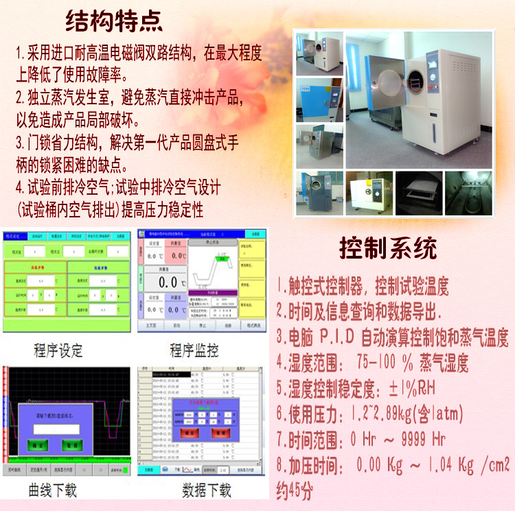 pct高壓加速老化水蜜桃在线播放视频結構特點介紹